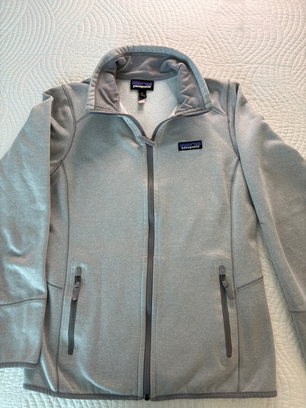 Patagonia Women's Light Gray Full-Zip Utility Jacket
